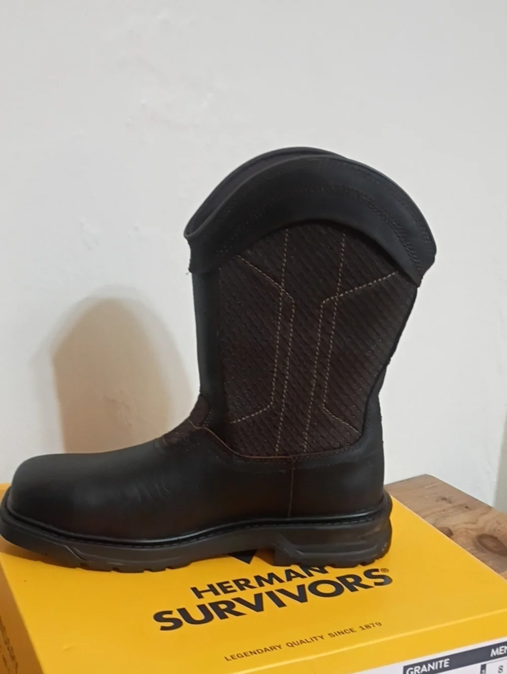 Herman Survivors Men's Granite Pull On Steel Toe Work Boots Size 8 NWT
